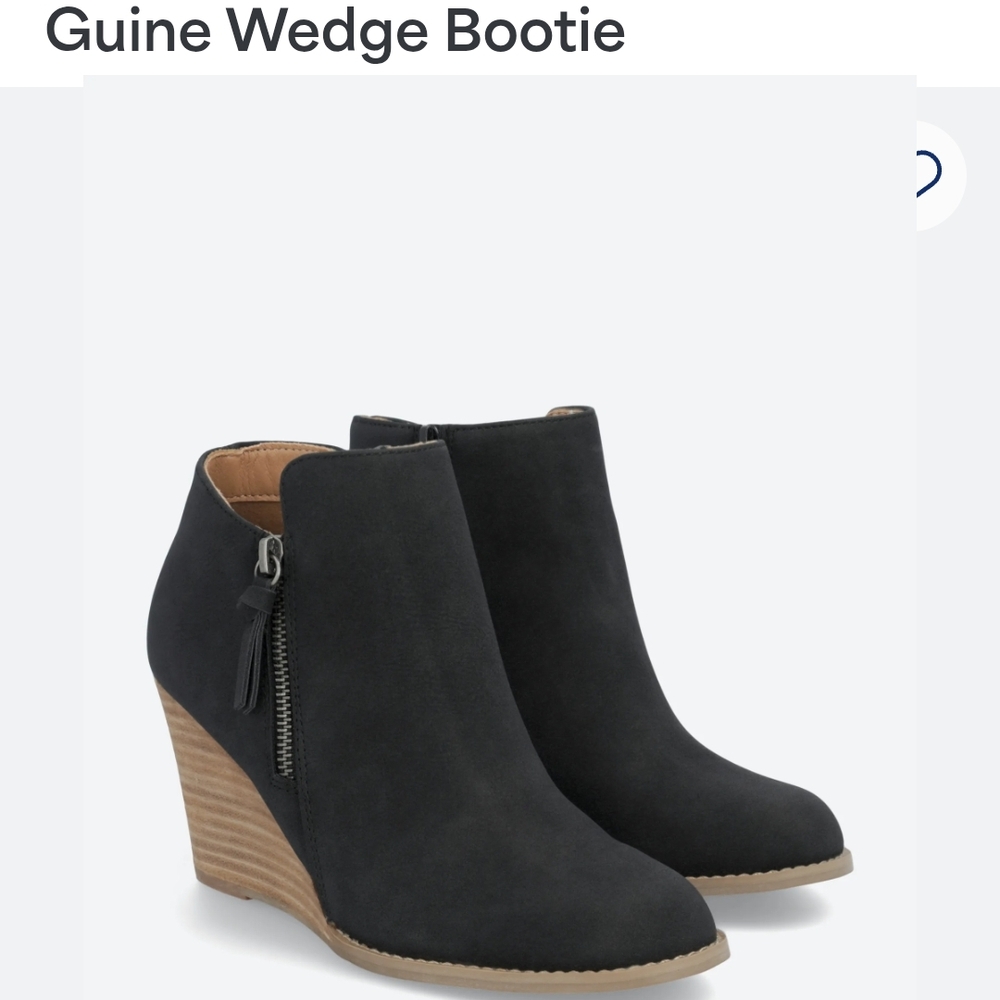 Black Wedge Bootie